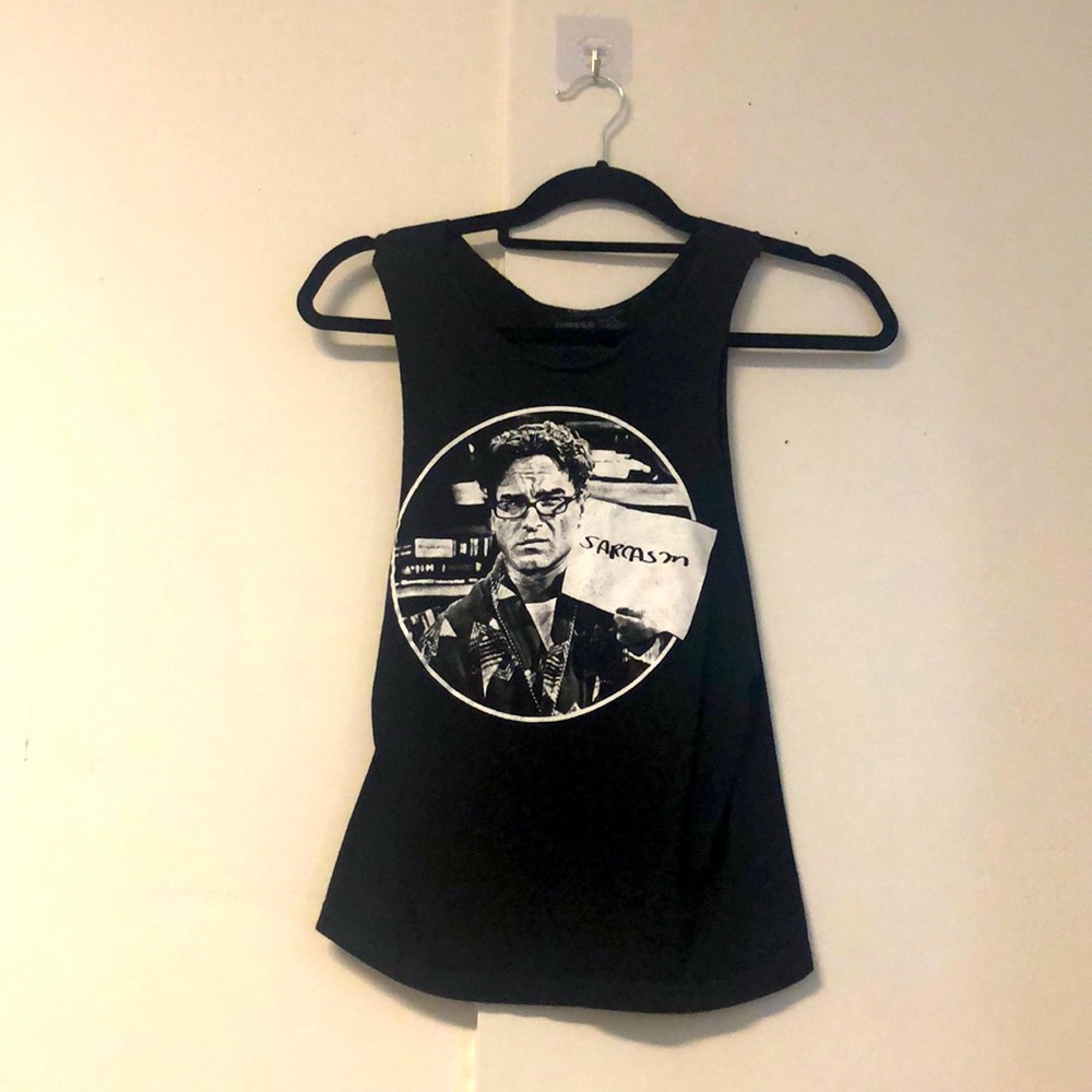 Big Bang Theory Sarcasm altered muscle tank